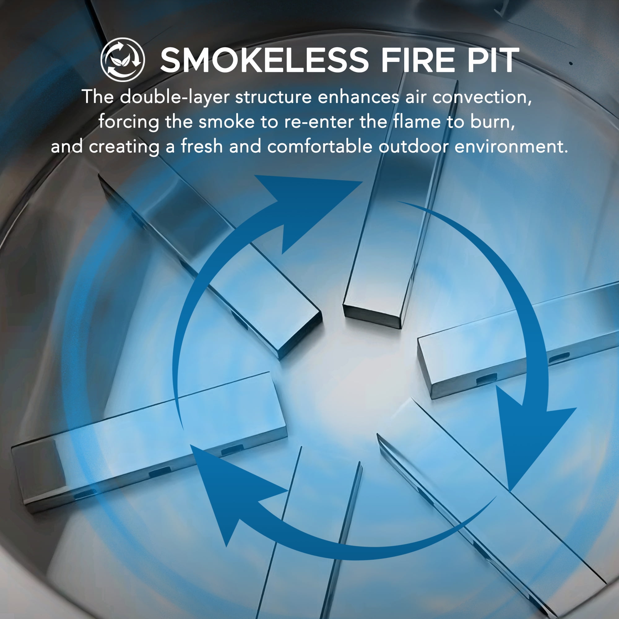 Sunjoy Outdoor 28 In Smokeless Fire Pit with Removable Ash Pan, Outdoor Portable Wood Burning Fireplace with PVC Cover and Fire Poker ,Ideal for Camping, Bonfire, and Backyard, Black