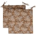 thumbnail image 1 of Vargottam Printed Indoor/Outdoor Chair Pads Non Slip Dining Chair CushionSquareShapedDining Chair Pad With String Ties Machine Washable & Home Decor Cushion- Set Of 2-Tawny Brown, 1 of 8