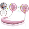 thumbnail image 3 of Ventilador de cuello portátil WEIHJMXG recargable por USB rosa, 3 of 5