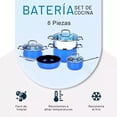 thumbnail image 2 of Juego Batería De Cocina 8 Piezas Acero Inoxidable Kitchenes, 2 of 7