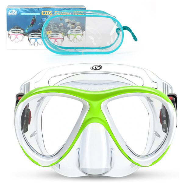 Bære konkurs Uforudsete omstændigheder QWZNDZGR Findway Kids Diving Goggles Big Frame Anti-Leak Kids Diving Mask  With Nose Cover 180° Wide View Swimming Goggles for Kid 4-14Age -  Walmart.com