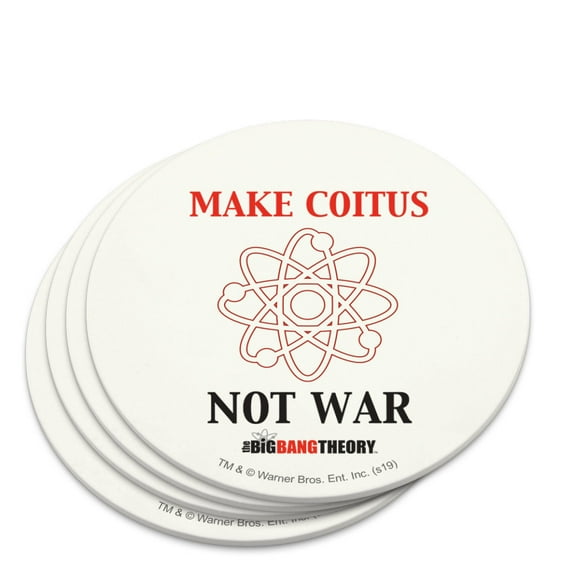 Big Bang Theory Make Coitus Not War Novelty Coaster Set