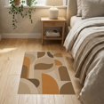 thumbnail image 3 of ODIKA 2'x3' Brown Beige Geometric Mid-Century Design Washable Throw Rug Retro Abstract Pattern with 70s Flair Non-Slip, Low Profile, Flatwoven, Easy Care for Hallway, Study Room, 3 of 7