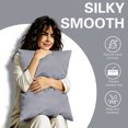 thumbnail image 5 of VEVOOTEX Cooling Lyocell Blend Silky Satin Pillowcases Soft 2 Pack Standard 20"x26" Silver Grey, 5 of 7