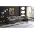 thumbnail image 2 of Maklaine Contemporary Gray Velvet Down Filled Modular Sectional Sofa, 2 of 7