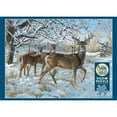 thumbnail image 2 of Cobble Hill 500 piece puzzle - Winter Deer - reference poster included, 2 of 7