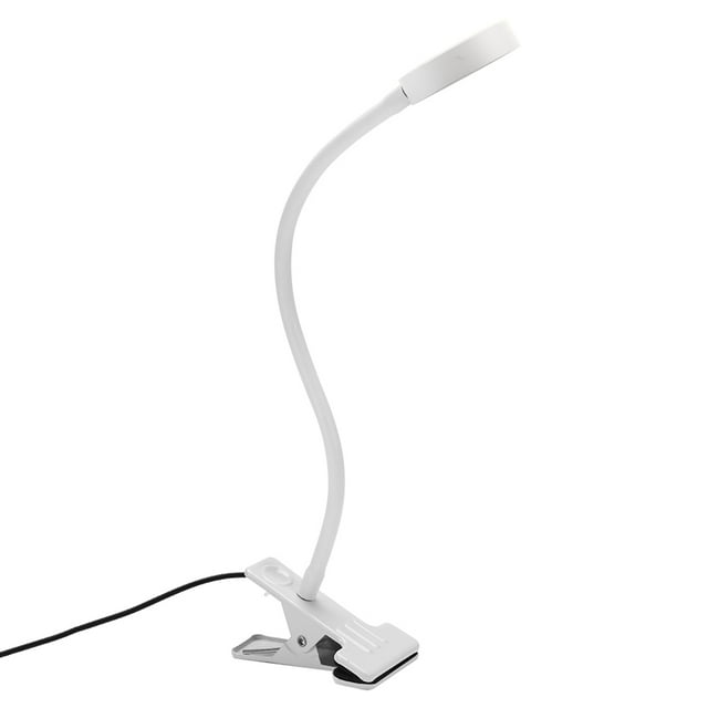 Lámpara de escritorio USB portátil para maquillaje permanente, tatuaje de cejas y lectura de tatuajes (plateada)