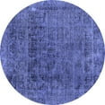 thumbnail image 1 of Ahgly Company Indoor Round Abstract Blue Modern Area Rugs, 7' Round, 1 of 4
