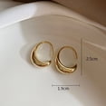 thumbnail image 2 of Laklulu Pendientes de aro vintage de metal mate dorado geométrico C con forma redonda para niñas y mujeres, 2 of 4
