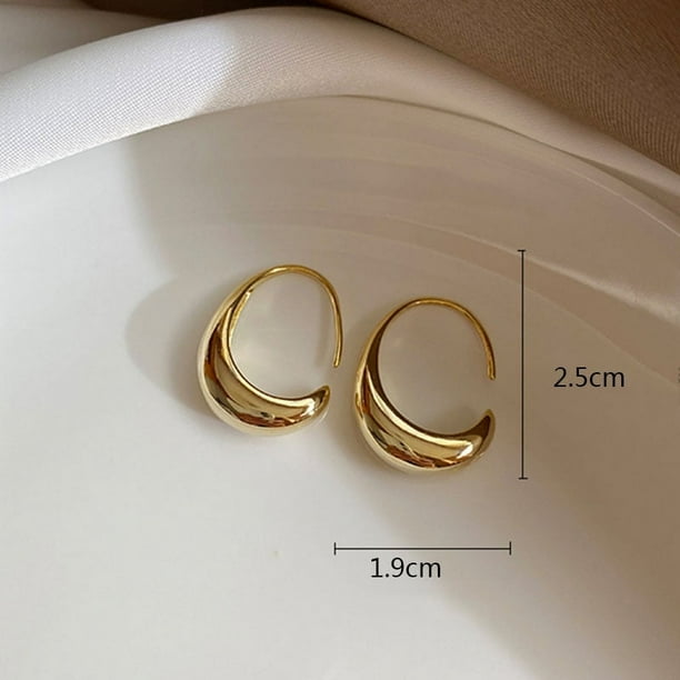Gold cute earrings discount