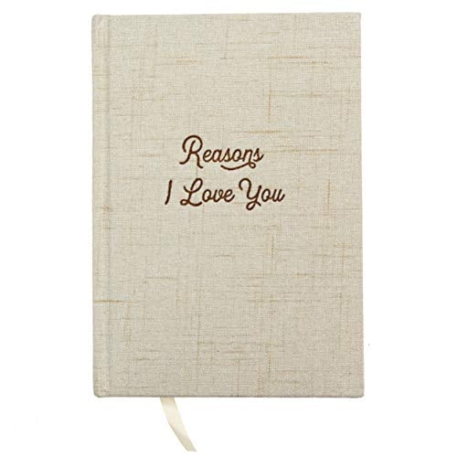 Razones por las que te amo, libro de tapa dura y lino, de Avocado Goods, para novio o novia, esposo o esposa, novios o parejas, Cuaderno de regalos.