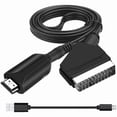 thumbnail image 1 of Convertisseur SCART vers HDMI, Adaptateur SCART vers HDMI Tout-en-un, 1080P(PA), 1 of 5