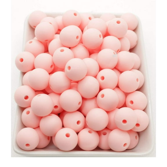 Rose Silicone Beads for Keychain Making, Necklace, Bracelet Making Kit (19mm, Rose) - Jewelry Making Kit - Silicone Beads