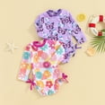 Douhoow Baby Girl Flower Butterfly Swimsuit 6 12 18 24 Months 2T 3T Toddler Girls Rash Guard