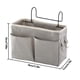 thumbnail image 4 of sweethay Bolsa de almacenamiento para cabecera de cama nórdica, cesta de cama de lino y algodón, organizador colgante para dormitorio, litera, Almacenamiento y organización del hogar Gris sweethay HA001656-01, 4 of 6