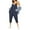 Blue, variant on Womens Jumpsuits Loose Fit Casual Capri Jumpsuit Jumpers Rompers Sleeveless with Pockets Maternity Clothes Red XL