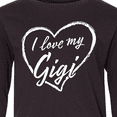 thumbnail image 4 of Inktastic I Love My Gigi in White Chalk Heart Long Sleeve Youth T-Shirt, 4 of 5