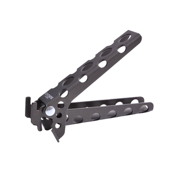 Clip de soporte para mango de exterior para olla antiescaldado para acampar (gris)