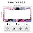 thumbnail image 3 of Abstract Colorful Triangles Pink Black License Plate Cover 2 PCS Modern Colorful Triangle License Plate Frame License Plate Shield Frame Fits All Car 2 Hole Metal License Plate Frame, 3 of 6