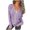 Purple, variant on Womens Sweater Knitted Cardigan Button Solid Color Double Pocket Round Neck Sweater Purple S Sweater for Women