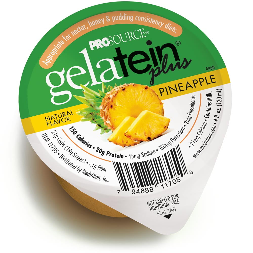 ProSource Gelatein Plus Pineapple 20 grams of protein. Ideal for clear