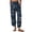 24 Dark Blue Hibiscus, variant on Anygrew Womens Baggy Wide Leg Pants Elastic Waisted Casual Palazzo Harem Pants Summer Beach Trousers with Pockets S-XXL