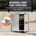 thumbnail image 4 of VEVOR BBQ Access Door, 31W x 31H Inch Double Outdoor Kitchen Door, Stainless Steel Flush Mount Door, Wall Vertical Door with Handles, for BBQ Island, Grilling Station, Outside Cabinet, 4 of 9