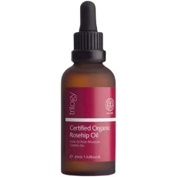 Trilogy Certified Organic Rosehip Oil - Pure Rosehip Oil Reduces the Appearance of Wrinkles, Scars, Stretchmarks and Evens Skin Tone, 1.52 oz (45ml)(Pack of 1)