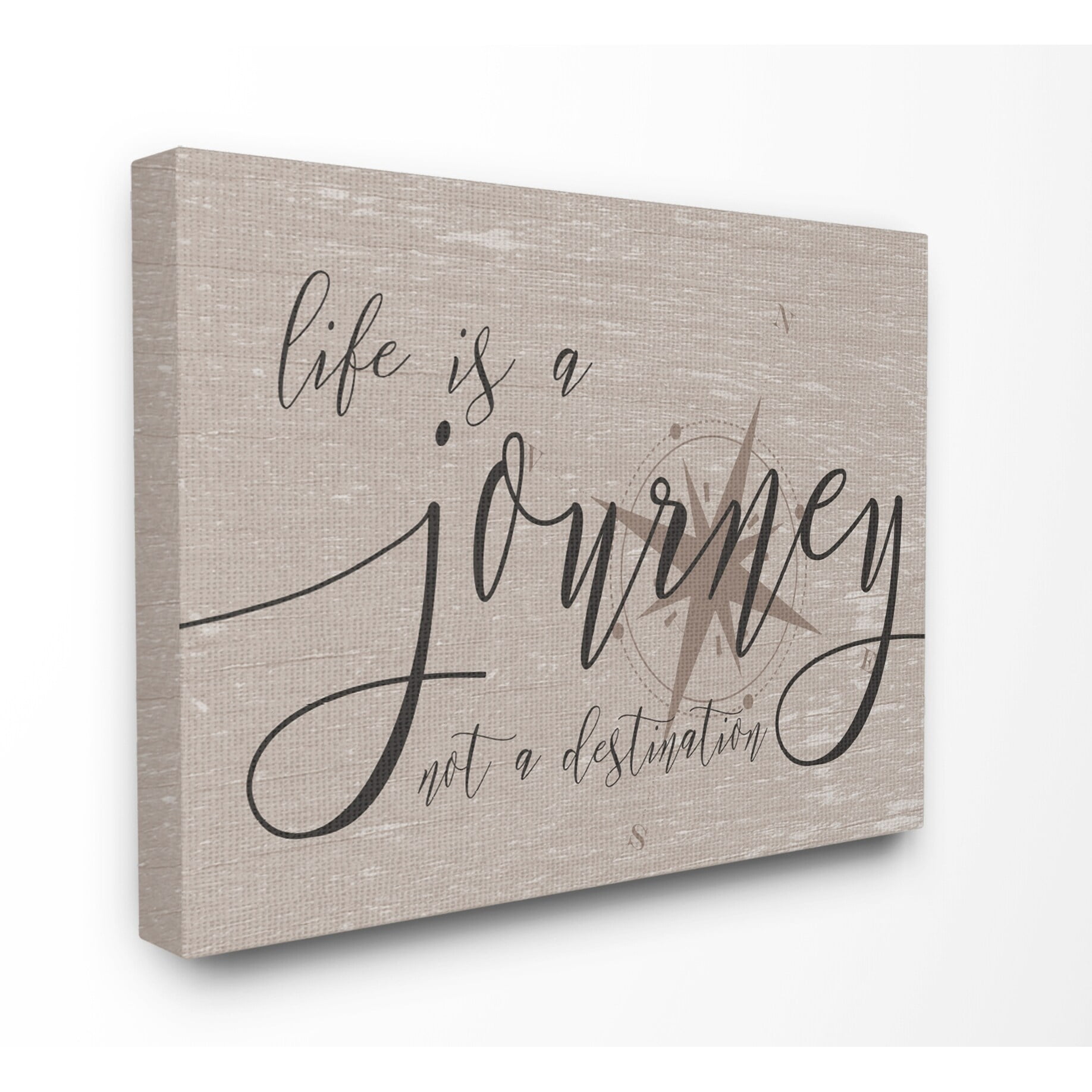 Stupell Industries Life is a Journey Inspirational Painting Gallery Wrapped Canvas Art Print Wall Art, 16 x 20