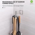 thumbnail image 3 of Punch-free Rotating Shelf Kitchen Cupboard Rack Spoon Shovel Hanging Hook Organizer Stainless Steel Kitchen Utensil Storage Rack Closet Clothes Hanger Holder, 3 of 9