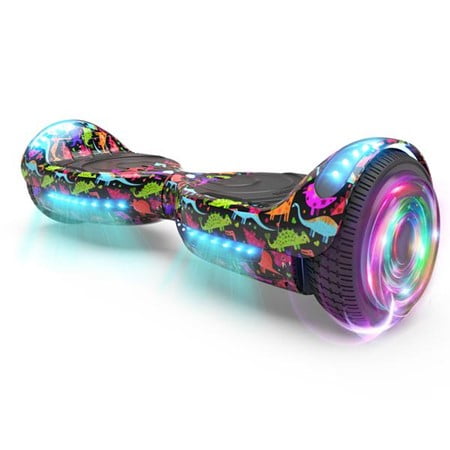 Hoverstar Flash Wheel Hoverboard 6.5 In., Bluetooth Speaker with LED Light, Self Balancing Wheel, Electric Scooter, Dinosaur