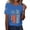Blue, variant on 250 Anniversary Usa Shirt Women America 250 Shirt Short Sleeve Patriotic 4th Of July T-Shirt