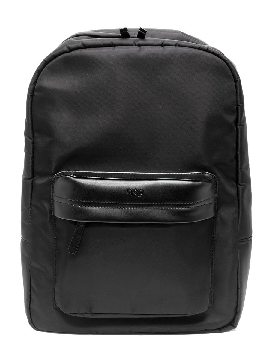 Prospect Park - Prospect Park Men&#39;s Backpack Black Bag Nylon Genuine Leather Trim Travel Casual ...