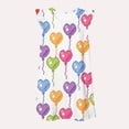 thumbnail image 4 of Zpanxa Robes d'Été pour Filles Manches Courtes Manches Volantées Col Rond Imprimé Ballon Polyester Spandex Tenue d'Intérieur Robe de Nuit Rose Vif 5-6 Ans, 4 of 6