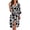 Black & White Cow Print, variant on Skull Flame Bathrobes for Women Long Length Casual Comfort Nightgowns Loose Fit V Neck Robes with Adjustable Belt