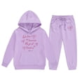thumbnail image 5 of MuXiKeJi Clothes Baby Girl Outfits Cute Print Long Sleeve Warm Hoodie Pullover Sweatshirt Tracksuit Jogger Sweatpants Children 2 Piece Outfits, 5 of 5