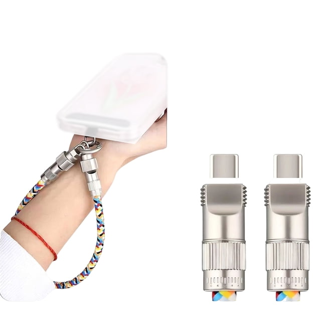 kurtrusly Universal Fast Phone Crossbody Charging Cable Lanyard Fast Mobile Devices Cable Charger USB-C Fast Cable Mobile C-interface bracelet