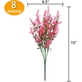 thumbnail image 7 of Viworld 8 Bundles Artificial Lavender Flowers Outdoor Fake Flowers for Decoration UV Resistant No Fade Faux Plastic Plants Garden Porch Window Box Decor, 7 of 7