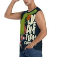 thumbnail image 3 of Kdxio Dinosaur Basketball Player for Men's Muscle T-shirt,Sleeveless for Workout Running Athletic Gym Lounge Casual, 3 of 7