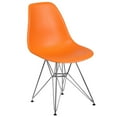 thumbnail image 1 of Elon Series Black Plastic Chair with Chrome Base, 1 of 6