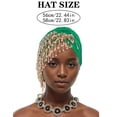 thumbnail image 3 of XASZHN Turban à Franges Multi-Couches pour Femmes Musulmanes Couverture de Chimiothérapie Cancer Vert_002 m, 3 of 4