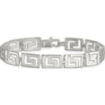 thumbnail image 3 of Sterling Silver Greek Key Bracelet (7.5 X 10) Made In India qg1683-7.5, 3 of 5