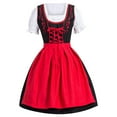 thumbnail image 1 of Kcodviy Robe Formelle Perlée Allemande pour Femmes Grande Taille, Robe pour Femmes à Encolure Carrée, Tablier, Cocktail, Fête, Oktoberfest, Bière, Fille, 1 of 5