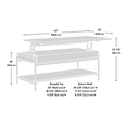 Sauder Iron City Industrial Pipe LiftTop Coffee Table, Checked Oak