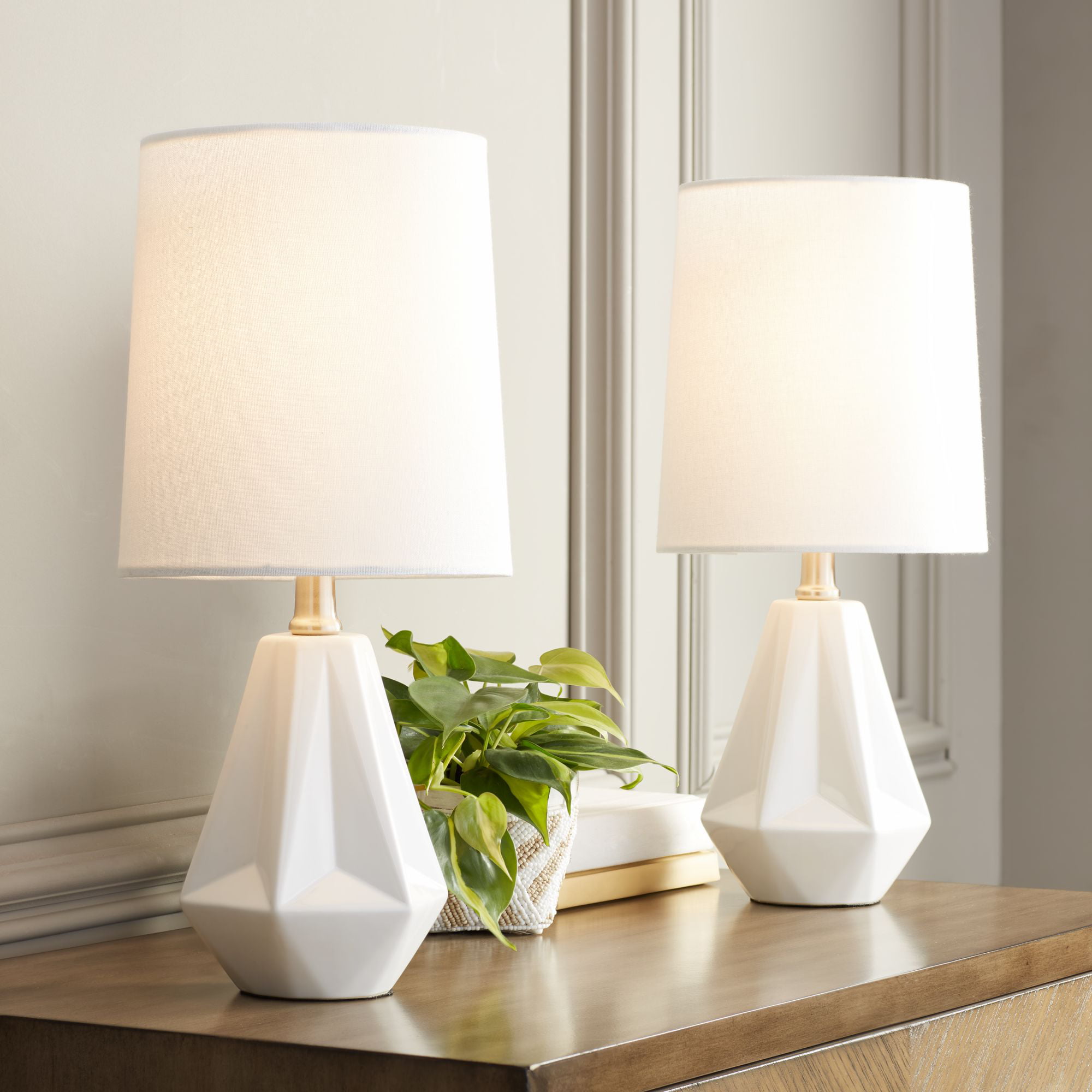 Modern Table Lamps Set of 2 Marion Table Lamps for Living Room Bedroom White 