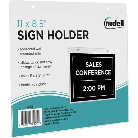 NuDell Acrylic Sign Holders, Clear, 1 Each (Quantity)