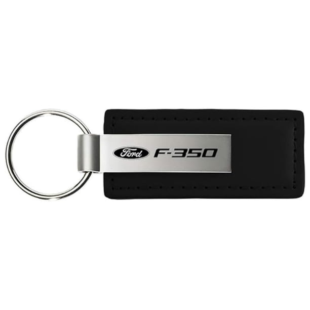 Llavero Ford F350 de Cuero Negro Genuino Oficialmente Licenciado