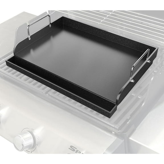 Cast Iron Griddle for Gas Grill, Nanoceramic Nonstick Flat Top Griddle Insert for Outdoor Gas Grill