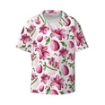 thumbnail image 6 of Kdxio Men's Hawaiian Shirt for Men Short Sleeve Shirt Lilies Flowers Summer Casual Holiday Beach Button Down T-Shirts, 6 of 7