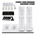 thumbnail image 4 of 4 in 1 Charging Station for Wii&Wii U Remote Controller, Charger with 4 Rechargeable Battery Packs, 4 Port Charging Station4PCS 2800mAh Replacement BatteriesUSB Cable, Remote Not Included, 4 of 8
